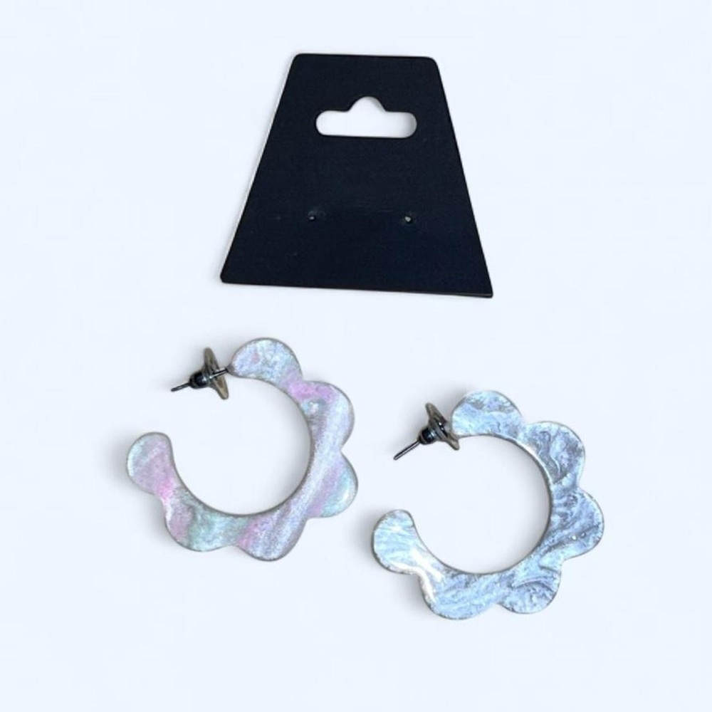 Iridescent Hoop Earrings